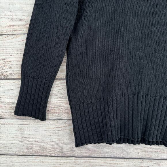 Free People FP Beach Rib Knit Mock Neck Sweater Womens XS Black - Picture 5 of 13